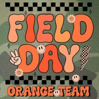 Field Day Orange Team Groovy Smile Face Checkered Students Legacy Tie Dye Trucker Hat
