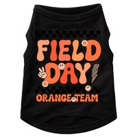 Field Day Orange Team Groovy Smile Face Checkered Students Doggie Tank