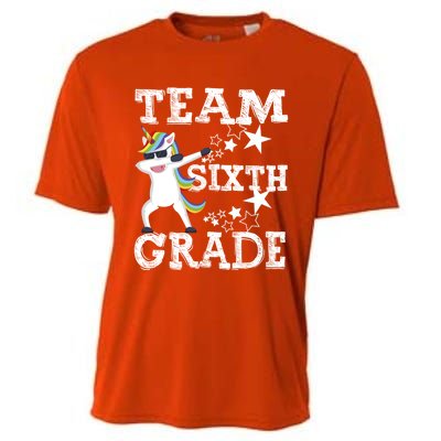 First Day Of School Team Sixth Grade Squad Star Unicorn Funny Gift Cooling Performance Crew T-Shirt