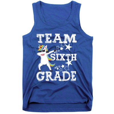 First Day Of School Team Sixth Grade Squad Star Unicorn Funny Gift Tank Top