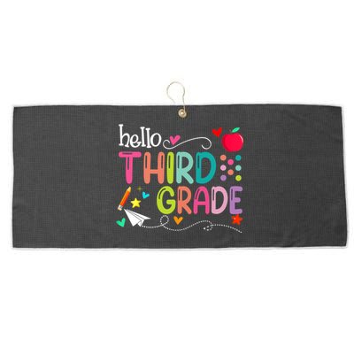 First Day Of Third Grade Teacher Welcome Back To School Gift Large Microfiber Waffle Golf Towel