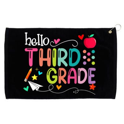 First Day Of Third Grade Teacher Welcome Back To School Gift Grommeted Golf Towel