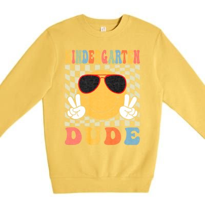 First Day Of School Kindergarten Dude Back To School Premium Crewneck Sweatshirt