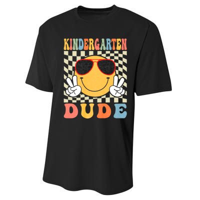 First Day Of School Kindergarten Dude Back To School Performance Sprint T-Shirt