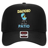 Funny Daddio Of The Patio Fathers Day BBQ Grill High Crown Mesh Back Trucker Hat