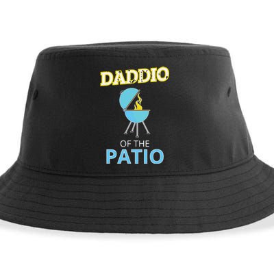 Funny Daddio Of The Patio Fathers Day BBQ Grill Sustainable Bucket Hat