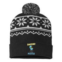 Funny Daddio Of The Patio Fathers Day BBQ Grill USA-Made Snowflake Beanie