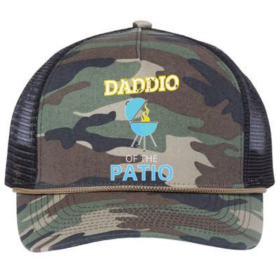 Funny Daddio Of The Patio Fathers Day BBQ Grill Retro Rope Trucker Hat Cap