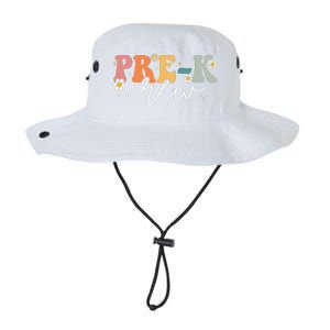 First Day Of Pre K Crew Groovy Back To School Teacher Legacy Cool Fit Booney Bucket Hat