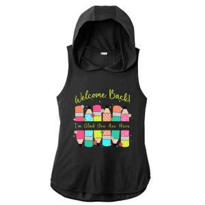 First Day Of School Back To School For Teacher Welcome Back First Day Of School Ladies PosiCharge Tri-Blend Wicking Draft Hoodie Tank