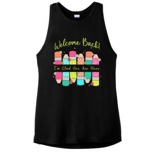 First Day Of School Back To School For Teacher Welcome Back First Day Of School Ladies PosiCharge Tri-Blend Wicking Tank