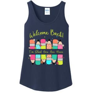 First Day Of School Back To School For Teacher Welcome Back First Day Of School Ladies Essential Tank