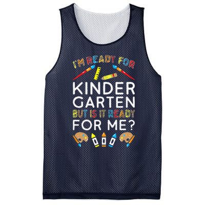 First Day Of Kindergarten Funny Back To School Gift Mesh Reversible Basketball Jersey Tank