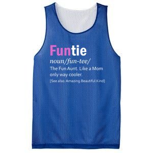 Funtie Definition Of A Fun Auntie Or Aunt Cooler Than A Mom Cool Gift Mesh Reversible Basketball Jersey Tank