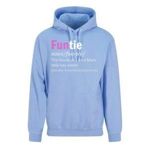 Funtie Definition Of A Fun Auntie Or Aunt Cooler Than A Mom Cool Gift Unisex Surf Hoodie