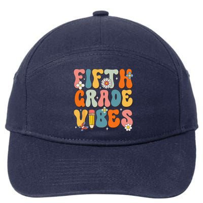 First Day Of School Fifth Grade Vibes Back To School 7-Panel Snapback Hat