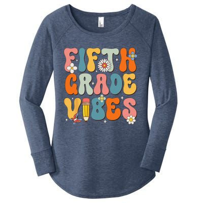 First Day Of School Fifth Grade Vibes Back To School Women's Perfect Tri Tunic Long Sleeve Shirt