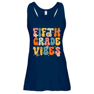 First Day Of School Fifth Grade Vibes Back To School Ladies Essential Flowy Tank