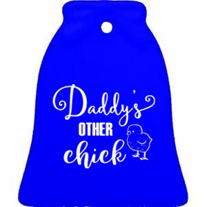 Funny Daddy's Other Chick Dads Other Chick Chicken Design Gift Ceramic Bell Ornament