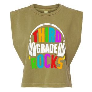 First Day Of 3rd Grade Rocks Back To School Teacher Garment-Dyed Women's Muscle Tee