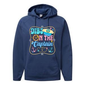 Family Dibs On The Captain Vacation Family Trip Performance Fleece Hoodie