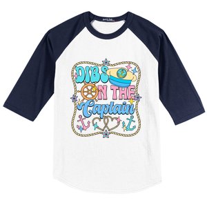 Family Dibs On The Captain Vacation Family Trip Baseball Sleeve Shirt