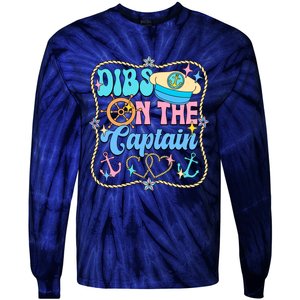 Family Dibs On The Captain Vacation Family Trip Tie-Dye Long Sleeve Shirt