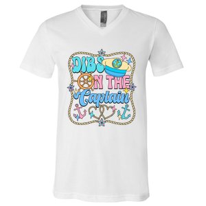 Family Dibs On The Captain Vacation Family Trip V-Neck T-Shirt