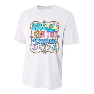 Family Dibs On The Captain Vacation Family Trip Performance Sprint T-Shirt