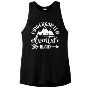 First Day Of Kindergarten 1st Day Let The Adventure Begin Ladies PosiCharge Tri-Blend Wicking Tank