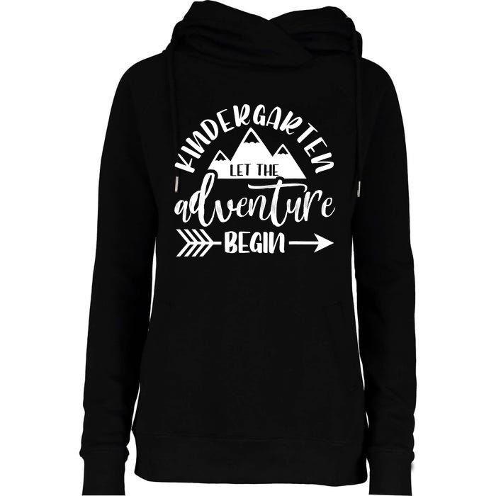 First Day Of Kindergarten 1st Day Let The Adventure Begin Womens Funnel Neck Pullover Hood