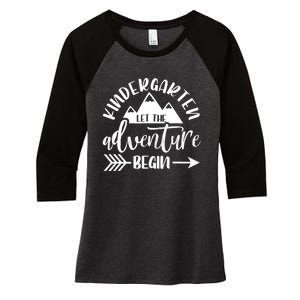 First Day Of Kindergarten 1st Day Let The Adventure Begin Women's Tri-Blend 3/4-Sleeve Raglan Shirt