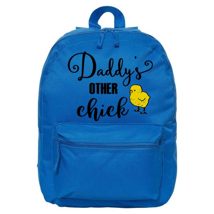 Funny Daddy's Other Chick Dads Other Chick Chicken Design Gift 16 in Basic Backpack