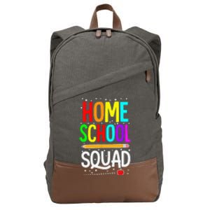 First Day Of School Homeschool Squad Teacher Gift Cotton Canvas Backpack