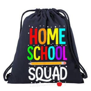 First Day Of School Homeschool Squad Teacher Gift Drawstring Bag