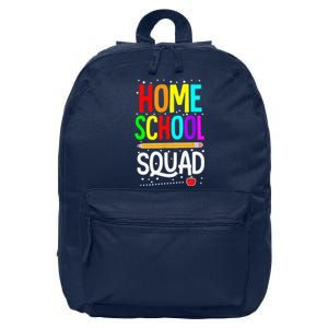 First Day Of School Homeschool Squad Teacher Gift 16 in Basic Backpack