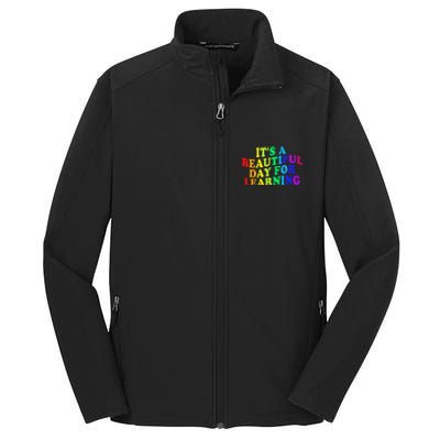 First Day Of School Gift Teacher Students Rainbow Colorful Core Soft Shell Jacket