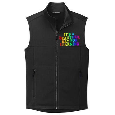 First Day Of School Gift Teacher Students Rainbow Colorful Collective Smooth Fleece Vest