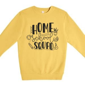 First Day Of School Homeschool Squad Teacher Premium Crewneck Sweatshirt