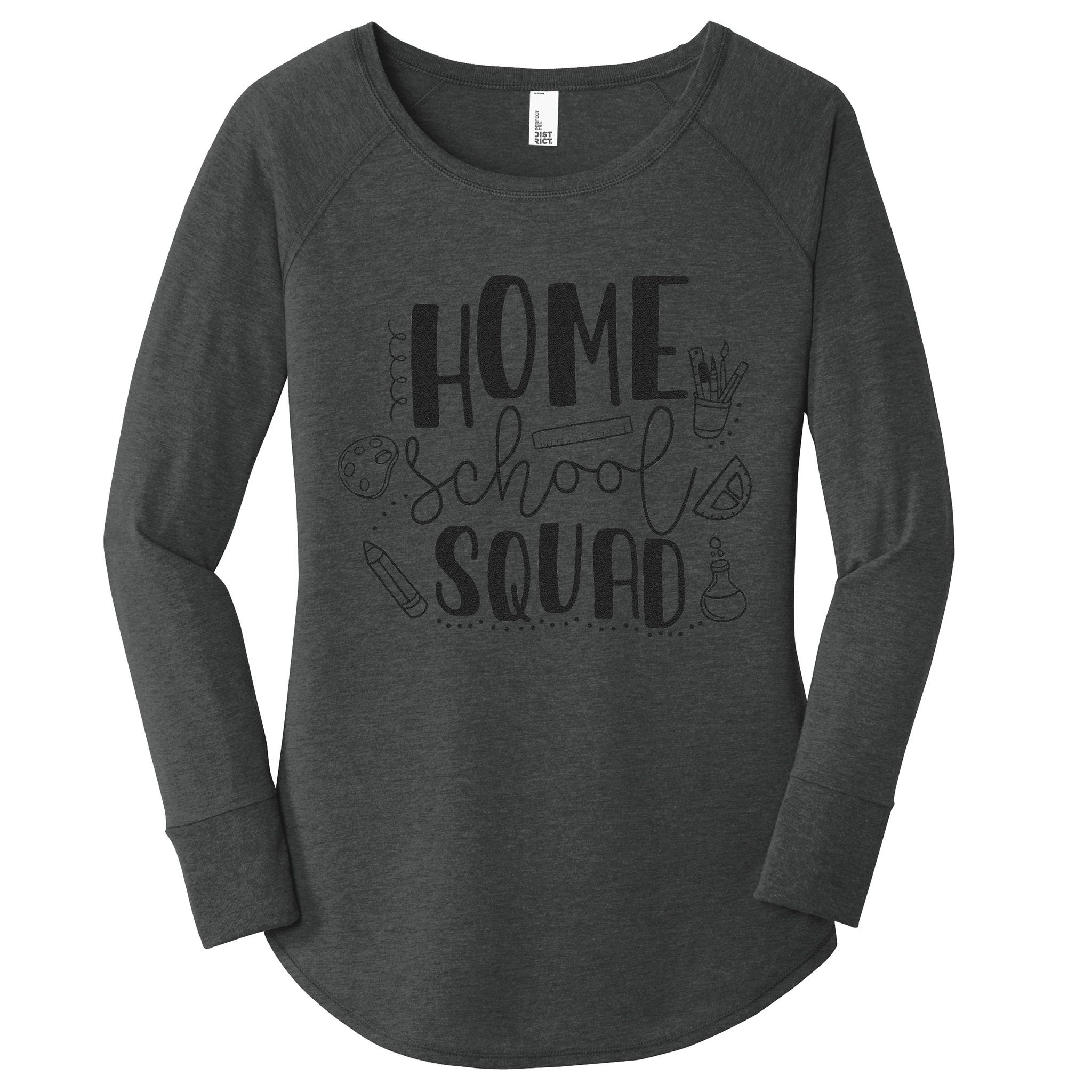 First Day Of School Homeschool Squad Teacher Women's Perfect Tri Tunic Long Sleeve Shirt