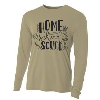 First Day Of School Homeschool Squad Teacher Cooling Performance Long Sleeve Crew