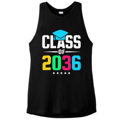 First Day Of School Class Of 2036 Future Graduates Ladies PosiCharge Tri-Blend Wicking Tank