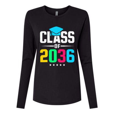 First Day Of School Class Of 2036 Future Graduates Womens Cotton Relaxed Long Sleeve T-Shirt