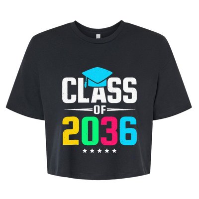 First Day Of School Class Of 2036 Future Graduates Bella+Canvas Jersey Crop Tee