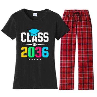 First Day Of School Class Of 2036 Future Graduates Women's Flannel Pajama Set