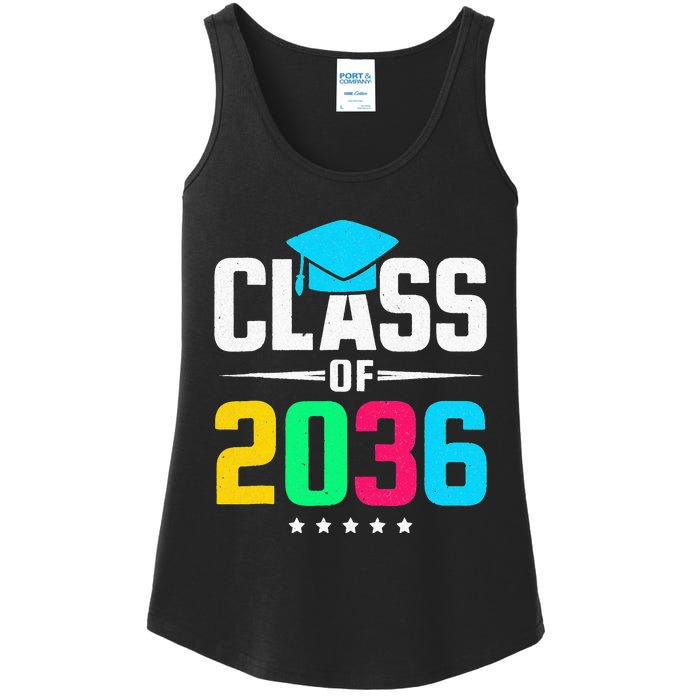 First Day Of School Class Of 2036 Future Graduates Ladies Essential Tank