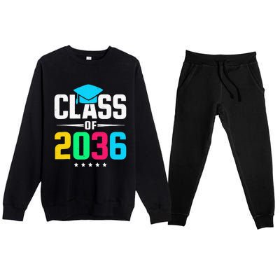 First Day Of School Class Of 2036 Future Graduates Premium Crewneck Sweatsuit Set