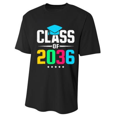 First Day Of School Class Of 2036 Future Graduates Performance Sprint T-Shirt