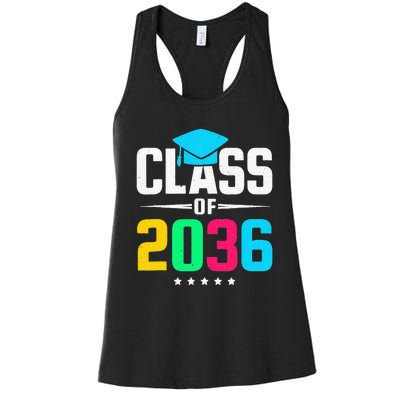 First Day Of School Class Of 2036 Future Graduates Women's Racerback Tank