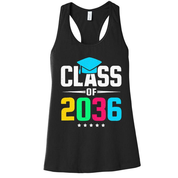 First Day Of School Class Of 2036 Future Graduates Women's Racerback Tank